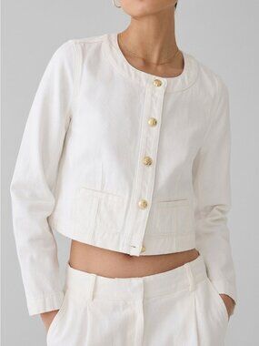 J. Crew Louisa Lady Jacket in White Denim